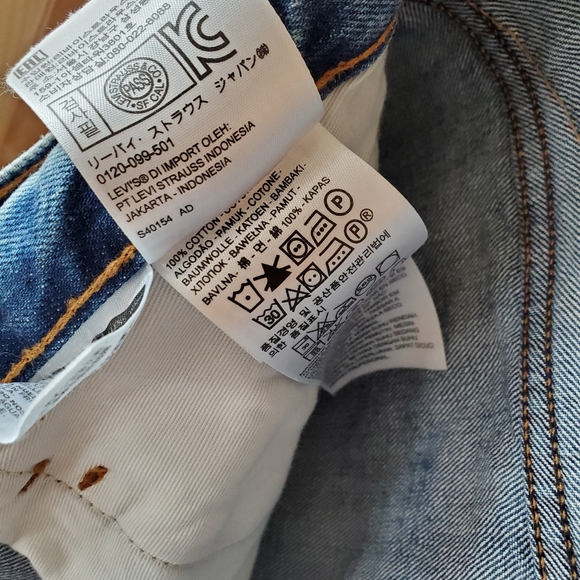 Levi's 505C Acid Wash Jeans 32 x 30 orange tab - Picture 6 of 12